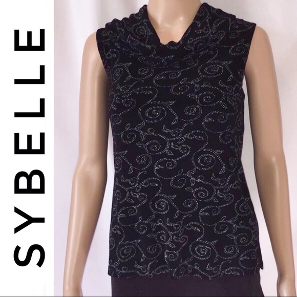 Sybelle Designer Black and White Top - Picture 1 of 5